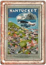 Vintage Nantucket Travel Poster Retro Look Sign T767 picture