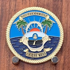 Southernmost Chiefs Mess Wear The Anchor Answer The Call Challenge Coin  W#30 picture
