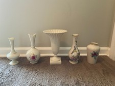 Vintage Lenox Lot of 5 Vase Birds of Love COA Mother's Day 1985 Regal Savoy picture