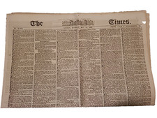THE TIMES LONDON ANTIQUE 1853 NEWSPAPER COMPLETE Original May 16th Ephemera picture