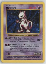 Mewtwo shadowless Holo Rare Unlimited Holo BSS 010/102 HP picture
