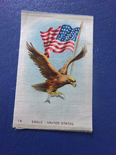 1910 ATC Animals and Flags Silk, United States, Eagle #14 picture