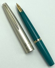 Vintage Pilot Elite Pocket Fountain Pen Green 18k Posting Nib Clean Ready 2 Use picture
