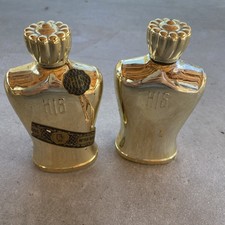 Vintage HIS House for Men Northwoods Torso Bottle 1940s Art Deco Gold Empty picture