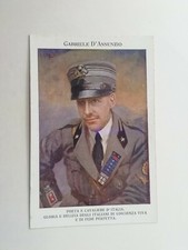 Postcard Gabriele D'Annunzio poet knight Italy Carnar River Vate Dalmatia picture