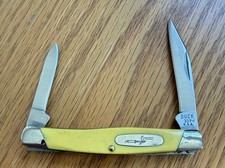VINTAGE BUCK 309 YELLOW COMPANION KNIFE LIGHTLY USED      N32D picture