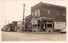 Manton MI Michigan Main Street View 1940s RPPC Photo Postcard COPY picture