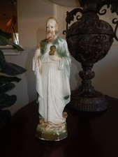 Vintage Plaster St. Jude Statue- 12 1/4