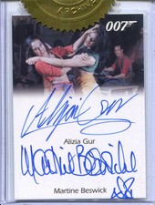 James Bond Archives Spectre Alizia Gur & Martine Beswick Dual Autograph Card picture