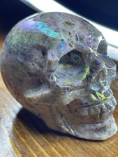 Aura Coated Sphalerite Skull Crystal Carving picture