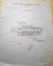 1917 Chevrolet Motor Company of California - Letterhead with bill reminder note picture