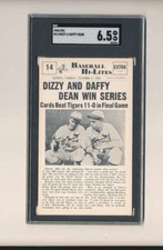 1960 CVC nu-card #14 Dizzy and Daffy Dean baseball hi Lights card em 6.5 sgc bxm picture
