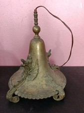 Rare  Art Nouveau Brass  Metal Bat Gargoyle Table Lamp  Base Patina   picture