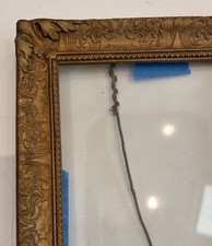 Antique Gold Gilt Rococo Baroque Frame W/ Glass Fits 5”x8” Acanthus Leaves picture