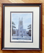 DUKE UNIV CHAPEL FRAMED JERRY MILLER LIMITED EDITION PRINT - MINT CONDITION  picture