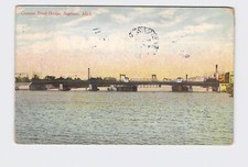 PPC Postcard MI Michigan Saginaw Genesee Street Bridge Over Water picture