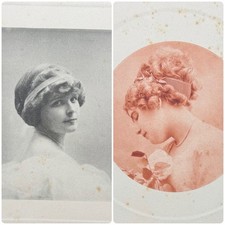 PAIR OF BEAUTIES - a pair of late 19th century images of two gorgeous young wome picture