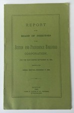 Vintage Orig 1886 Boston & Providence Railroad Report of the Board of Directors picture