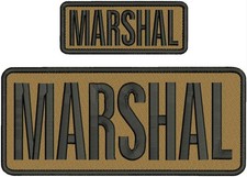 MARSHAL Embroidery Patches  4x10 and 2x5