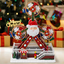 Christmas Ferris Wheel Santa LED Lighted Animated Rotating Musical Holiday Decor picture