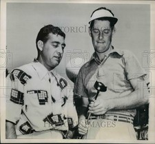 1950 Press Photo Cary Middlecoff, Jim Turnsea at All American golf in Chicago picture