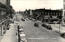 Webster City IA Downtown Street Scene c1940s-50s Real Photo Vintage Postcard bhn picture