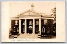 Norwalk Conn RPPC City Hall Building Vintage Photo Postcard picture