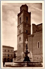 Torre Del Duomo and Fountain in Chieti Italy Historic Landmark Antique Postcard picture