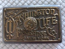 Old Money, Rustic - Washington Life Insurance New York Paperweight Approx 1 lb picture
