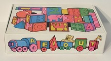 Vintage Target Cardboard Pencil Box by Sterling Lebanon ABC 123 Colorful UNUSED picture
