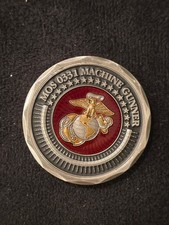 MOS 0331 Machine Gunner USMC Challenge Coin picture