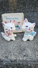 Vintage Darling Japan Winking Eye Kitty Salt and Pepper Set W/ Original Box 50's picture