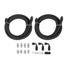 AN6 Power Steering 2-Hose Fitting Kit Black for GM LS Swap 800 Box Mustang II picture