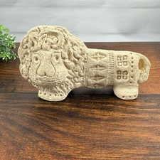 Bitossi Flavia Italy Aldo Londi Unglazed Lion Sculpture MCM Italian Pottery picture