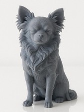 Long Hair Chihuahua Statue 14” Tall Painted picture