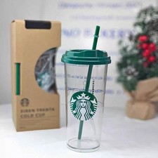 HOT Starbucks Minimalist Style Series Green-Lid Transparent Cup 880ml Coffee Cup picture