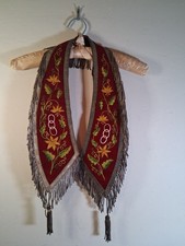 Vtg Brotherhood Masonic Odd Fellows Sash Velvet Collar Order Ceremonial Metal picture