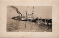 Perry's Flagship Niagara Erie PA dock 1913 RPPC Photo Postcard COPY picture