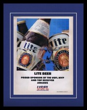 1985 Miller Lite Beer / USFL 11x14 Framed ORIGINAL Vintage Advertisement picture
