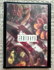 Vintage 1996 TGI Fridays Restaurant Menu Complete Trifold Folder 90s Memorabilia picture
