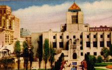 Public Library Los Angeles California Longshaw Linen Unposted Postcard picture