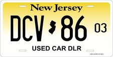 New Jersey Used Car Dealer Novelty Custom License plates Auto picture