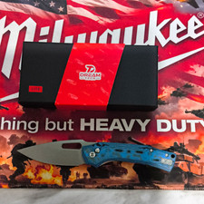 Dream Tech LITE D4542MBL Pocketknife Manual Liner Drop Point Plain SS Alum Blue picture