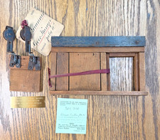 Certified 1888 Antique G.F. Grannis Door-Hanger Patent Office Model: Barn Door picture