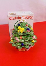 Vtg Spode CHRISTMAS TREE Royal China & Porcelain Version Small Candy Jar  5” picture