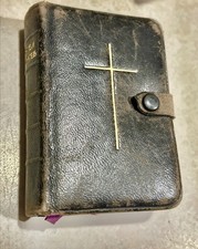 Russian Bible Angel Guardian Small Leather Bound Bible АНГЕЛ ХОРОНИТЕЛЬ 1915 picture