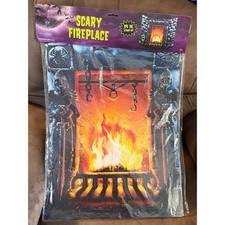 Beistle Halloween Scary Fireplace 34 Inch Stand-Up Decoration Vintage Style 2008 picture