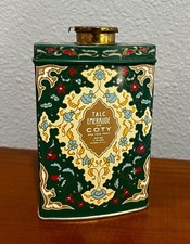 Emeraude by Coty Talc NY Paris 3.7oz Tin Original Contents Vtg 1920s 30s Vanity picture