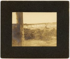 BRIDGE OVER COLORADO RIVER, BY WEICHSER, AUSTIN, TEXAS 1906 MOUNTED PHOTO picture