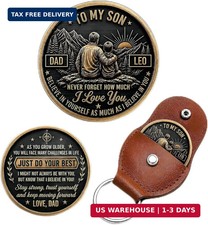 Personalized To My Son Pocket Hug Coin from Dad Custom I Believe In You with Key picture